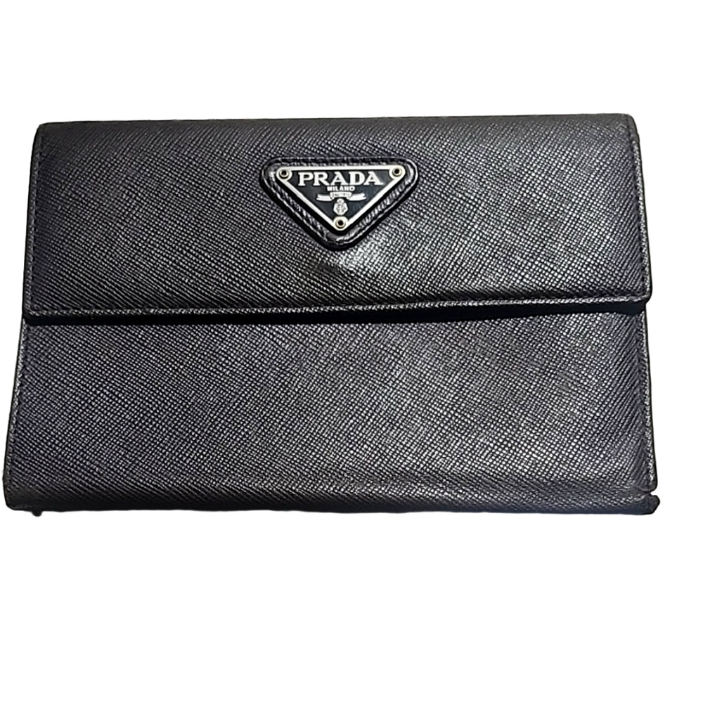 Prada Vintage gray Leather Wallet